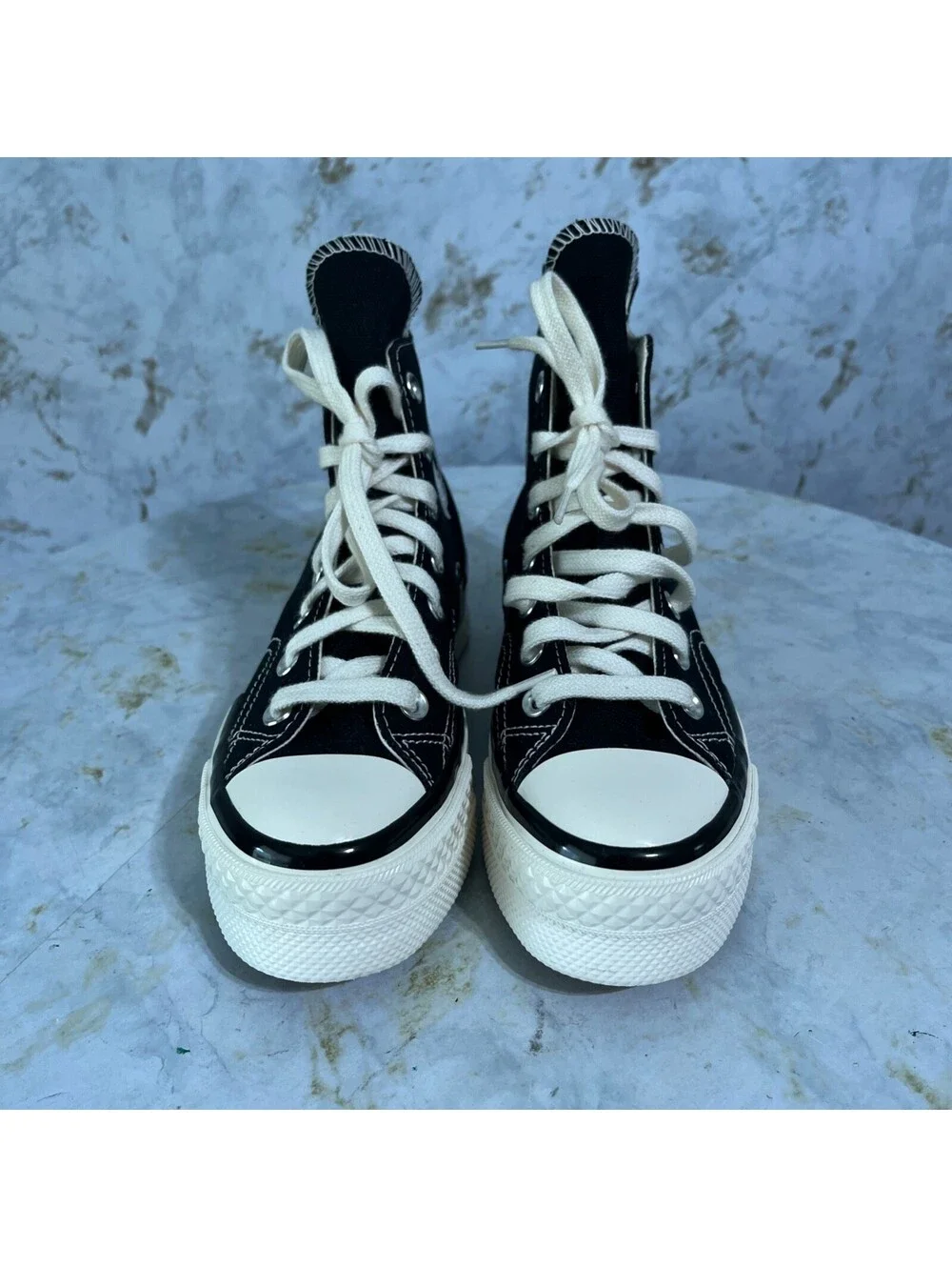 Converse Chuck 70 Plus Womens Size 5 Shoes Black White High Top Platform Sneaker